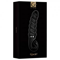   Gvibe G-jack 2-batériový vodotesný silikónový vibrátor (čierny)