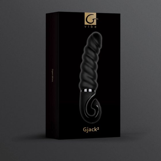 Gvibe G-jack 2-batériový vodotesný silikónový vibrátor (čierny)