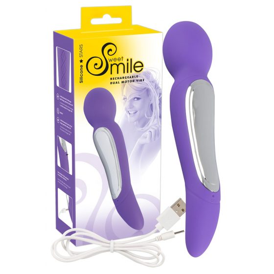 SWEET SMILE Wand Dual Motor Vibe - masážny vibrátor (fialový)