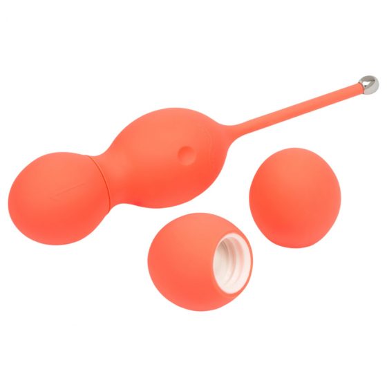 We-Vibe Bloom - nabíjacie venušiné guličky s vymeniteľnými závažiami (oranžové)