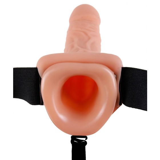 Fetish Strap-on 9 - pripínací vibrátor (prírodná farba)