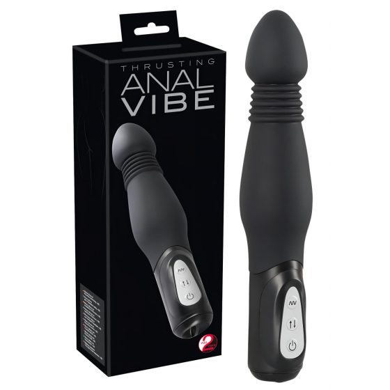 You2Toys Thrusting Anal Vibe - análny vibrátor s posuvom (čierny)