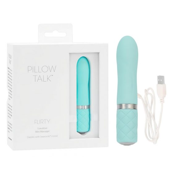 Pillow Talk Flirty - nabíjací tyčový vibrátor (tyrkysový)