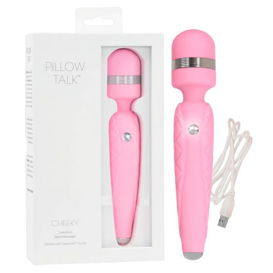 Pillow Talk Cheeky Wand - nabíjací masážny vibrátor (ružový)