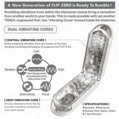 TENGA Flip Zero - vibračný masturbátor (biely)