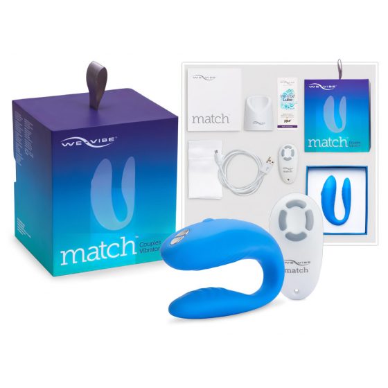 We-Vibe Match - vodotesný, nabíjateľný párový vibrátor (modrý)