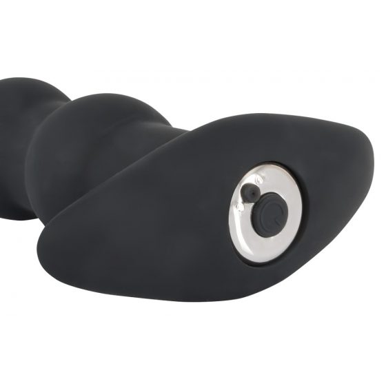 Black Velvets Rechargeable Beads - nabíjací análny vibrátor s 5 guličkami (čierny)