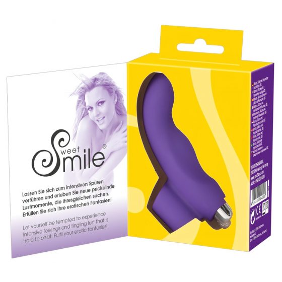 SMILE Finger - vlnitý silikónový prstový vibrátor (fialový)