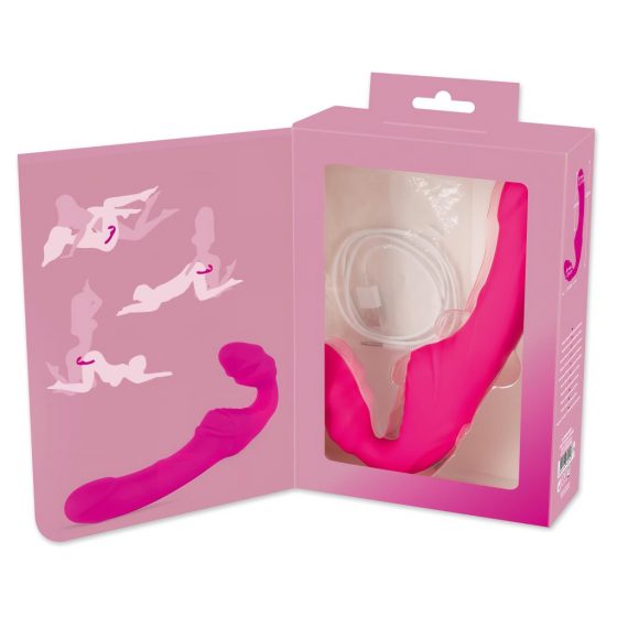 You2Toys Vibrating Strapless Strap-On - pripínací vibrátor bez upevňovacieho pásu (ružový)