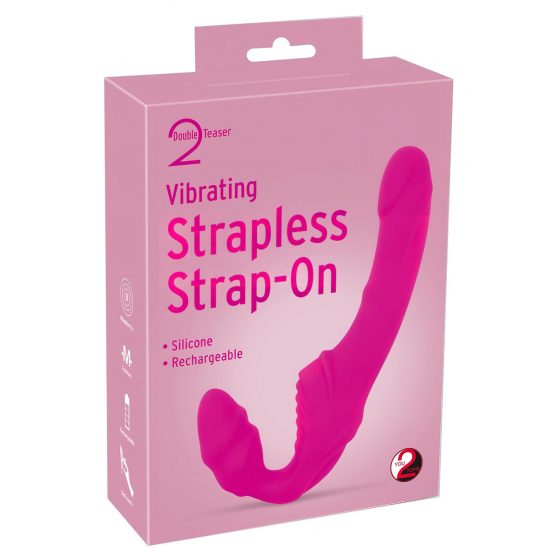 You2Toys Vibrating Strapless Strap-On - pripínací vibrátor bez upevňovacieho pásu (ružový)