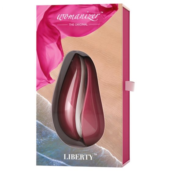 WOMANIZER LIBERTY - nabíjací, vodotesný stimulátor klitorisu (červený)