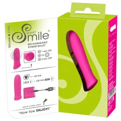   SMILE Power Bullett - nabíjací extra silný tyčový minivibrátor (ružový)