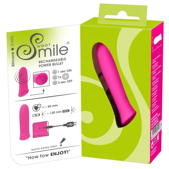 SMILE Power Bullett - nabíjací extra silný tyčový minivibrátor (ružový)