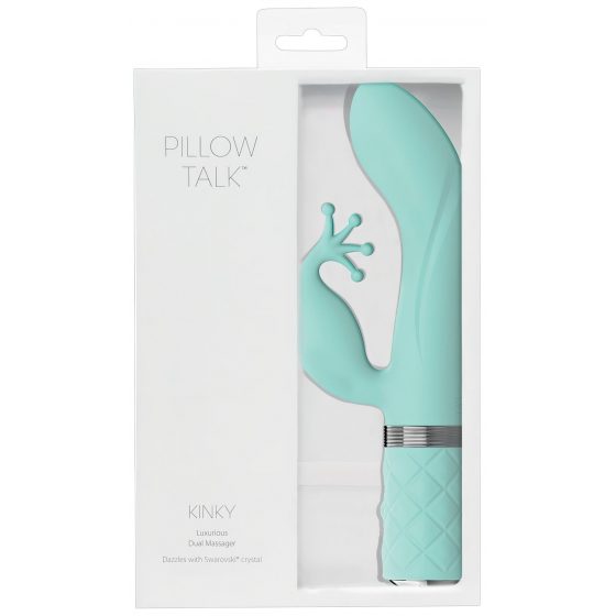 Pillow Talk Kinky - dobíjací vibrátor na bod G (tyrkysový)