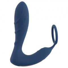   You2Toys Prostata Plug - nabíjací análny vibrátor s krúžkom na penis a diaľkovým ovládačom (modrý)