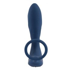   You2Toys Prostata Plug - nabíjací análny vibrátor s krúžkom na penis a diaľkovým ovládačom (modrý)