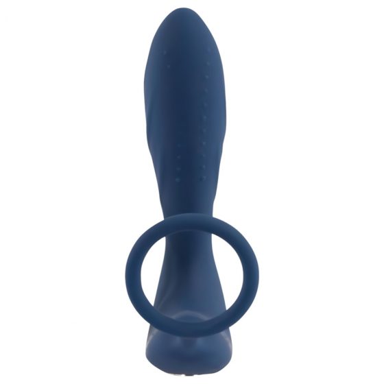 You2Toys Prostata Plug - nabíjací análny vibrátor s krúžkom na penis a diaľkovým ovládačom (modrý)