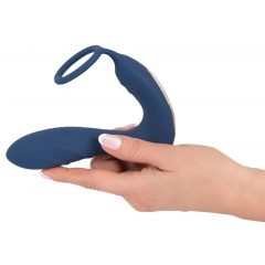   You2Toys Prostata Plug - nabíjací análny vibrátor s krúžkom na penis a diaľkovým ovládačom (modrý)