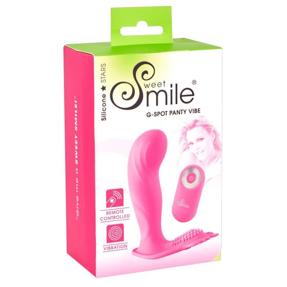 SMILE G-Spot Panty - akumulátorový, rádiový pripínateľný vibrátor (ružový)