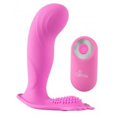   SMILE G-Spot Panty - nabíjací pripínací vibrátor na diaľkové ovládanie (ružový)