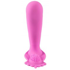   SMILE G-Spot Panty - nabíjací pripínací vibrátor na diaľkové ovládanie (ružový)