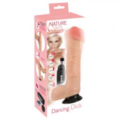   Nature Skin - Tancujúci Dick, rotačný, realistický vibrátor (prírodný)