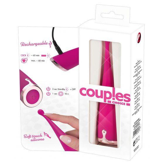 Couples Choice Spot Vibrator - nabíjací vibrátor na klitoris (ružový)