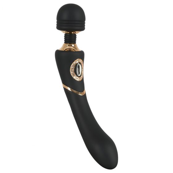 Cleopatra Wand Massager - vodotesný, nabíjací masážny vibrátor (čierny)