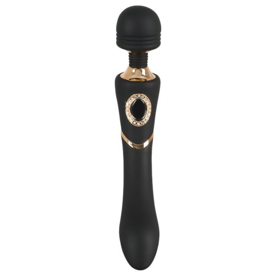 Cleopatra Wand Massager - vodotesný, nabíjací masážny vibrátor (čierny)