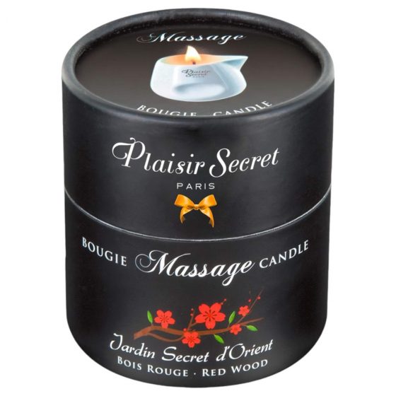 Plaisirs Secrets Red Wood - masážna sviečka (80ml)