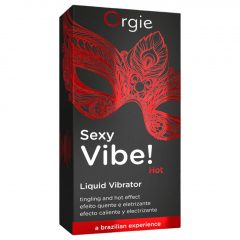   Orgie Sexy Vibe HOT - jahodový, hrejivý tekutý vibrátor (15 ml)