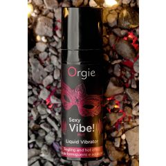   Orgie Sexy Vibe HOT - jahodový, hrejivý tekutý vibrátor (15 ml)