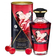 Shunga - hrejivý masážny olej - čerešňa (100 ml)