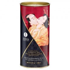   Shunga - hrejivý masážny olej - šampanské jahoda (100 ml)