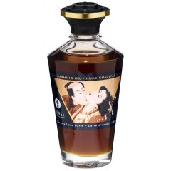 Shunga - hrejivý masážny olej - krémové latte (100 ml)