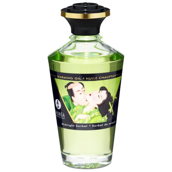 Shunga - hrejivý masážny olej - polnočný sorbet (100 ml)