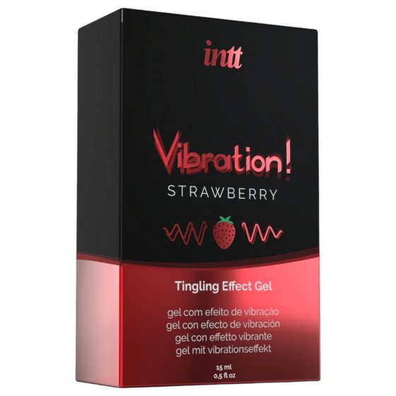 Intt Vibration! - tekutý vibrátor - jahoda (15ml)