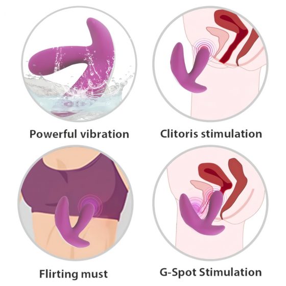 Cotoxo Saddle - nabíjací vibrátor prostaty na diaľkové ovládanie (fialový)