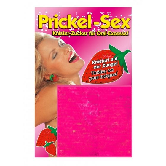 Erotic Entertaiment Prickel Sex - chrumkavé cukríky s jahodovou príchuťou (25g)