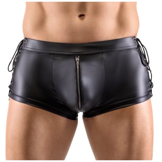 Svenjoyment - matné boxerky s bočným šnurovaním (čierne)
