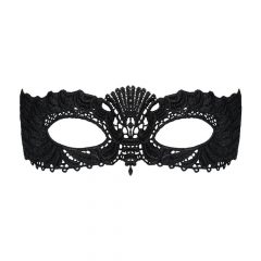 Obsessive - vyšívaná benátska maska (čierna)