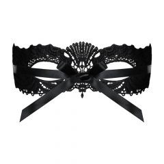 Obsessive - vyšívaná benátska maska (čierna)