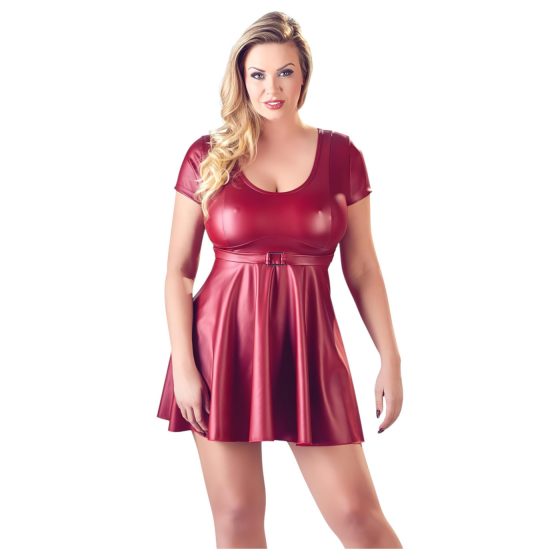 / Cottelli Plus Size - Áčkové minišaty (červené)