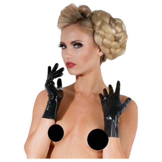 LATEX - krátke unisex rukavice (čierne)