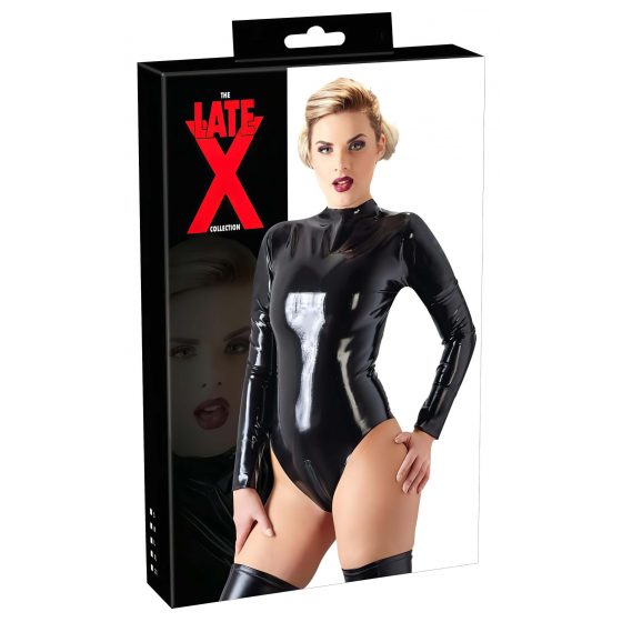 LATEX - dámske body s dlhým rukávom (čierne)