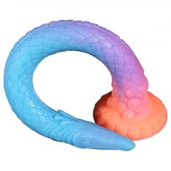   OgazR XXL Eel - fluorescenčné análne dildo - 47 cm (ružové)