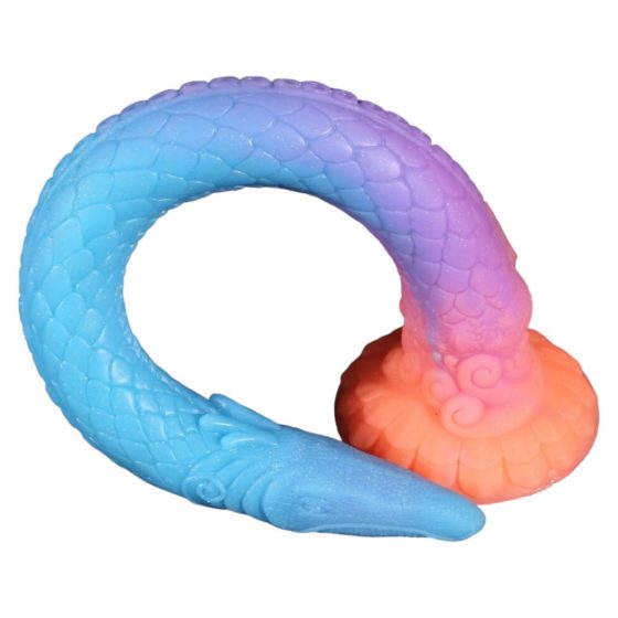 OgazR XXL Eel - fluorescenčné análne dildo - 47 cm (ružové)