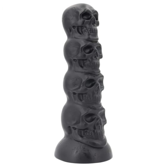 Toppedmonster - dildo s lebkou - 22 cm (čierne)