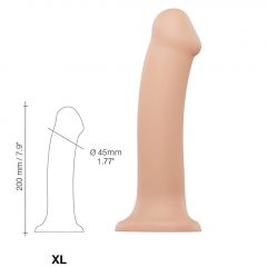   Strap-on-me XL - dvojvrstvové realistické dildo - extra veľké (prírodné)