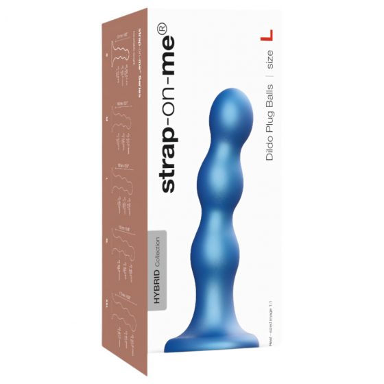 Strap-on-me Balls L - sférické dildo s nožičkami (modré)